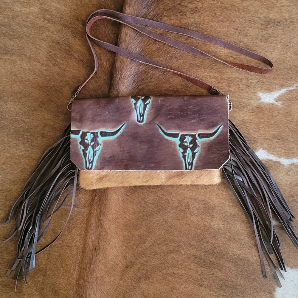 Western cowhide purse